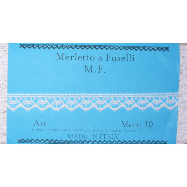 Art.161 - Merletto a Fuselli - Bianco - Altezza 1,5 cm